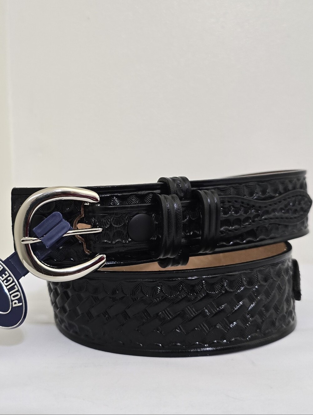 new DUTYMAN size 32 Full Grain Leather Basketweave Service Belt Law Security